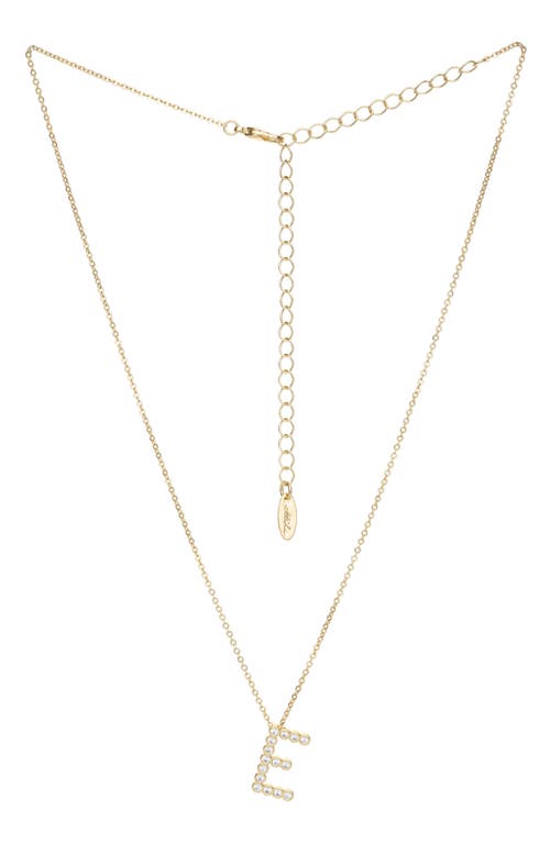 Ettika Crystal Initial Pendant Necklace in Gold- E at Nordstrom