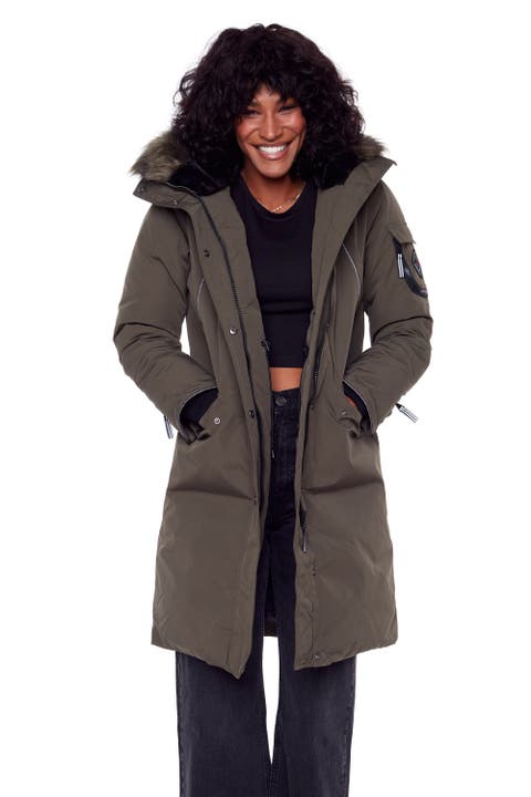 Faux fur down coat best sale