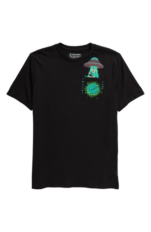 Shop Volcom Baby Kids' Udder Space Glow In Black