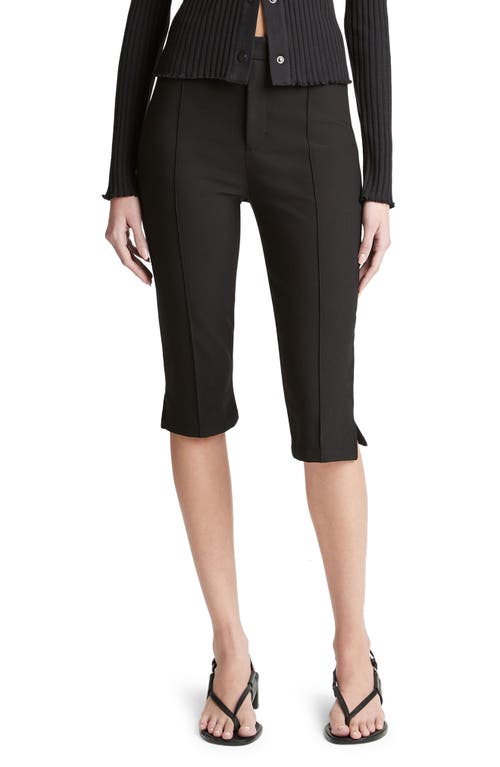 Vince Pintuck Detail Slim Fit Capri Pants Black at Nordstrom,