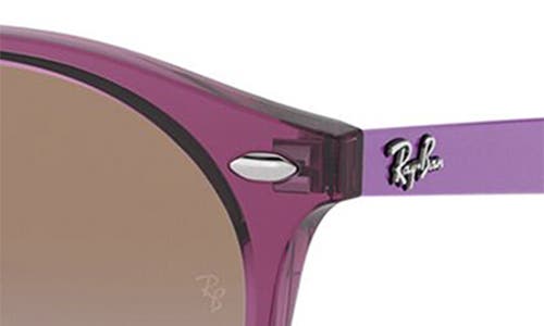 Shop Ray Ban Ray-ban Junior 44mm Round Sunglasses In Fuchsia