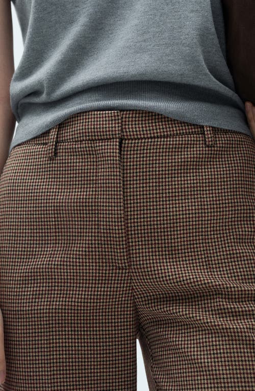 Mango Flat Front Skinny Pants In Maroon