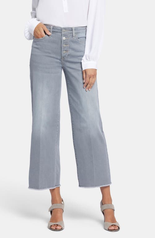 NYDJ Teresa Exposed Button High Waist Ankle Wide Leg Jeans Rocksand at Nordstrom,