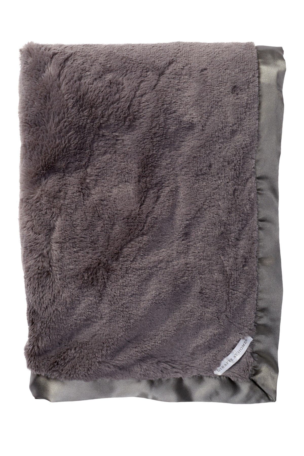 Giraffe At Home Posh Chenille 59" X 43" Throw Blanket In Charcoal