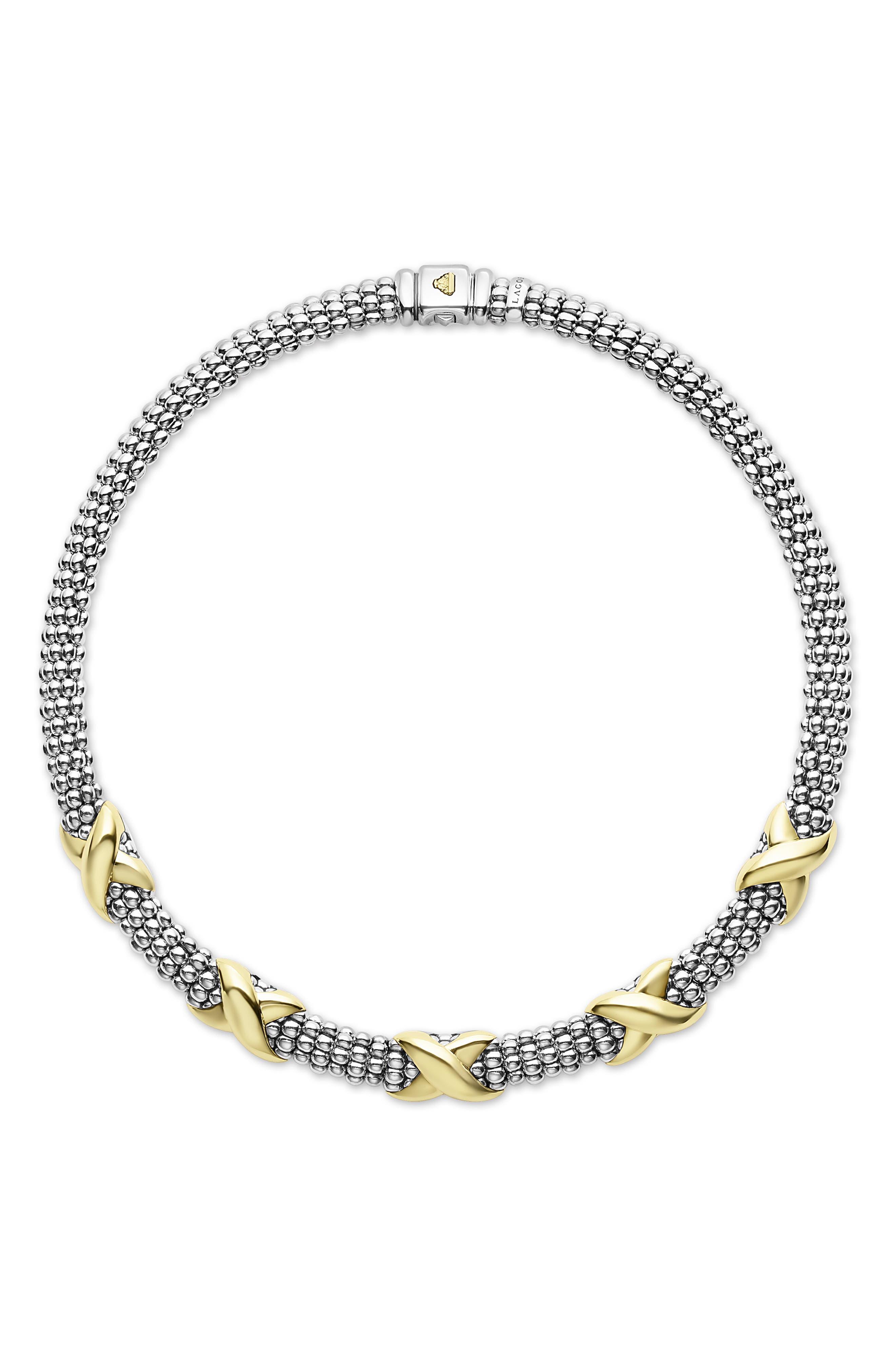Lagos Embrace Necklace In Gold/silver