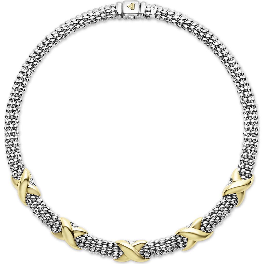 Lagos Embrace Necklace In Gold/silver