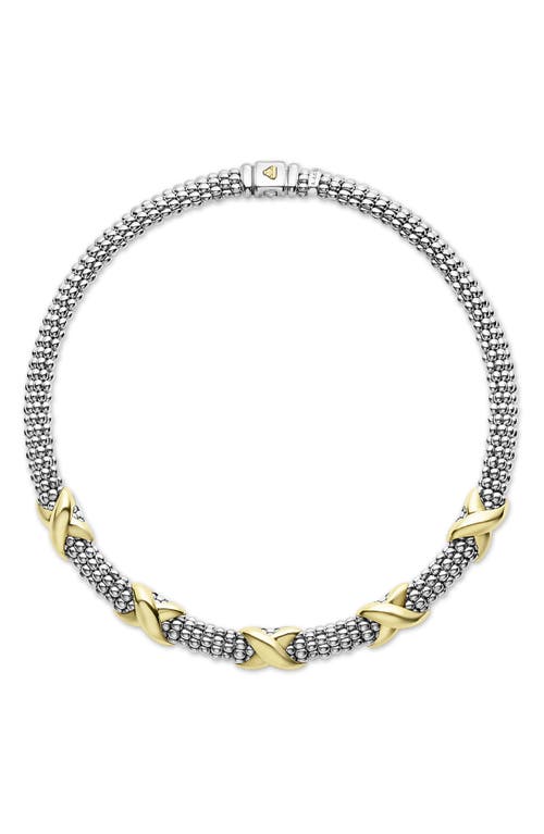 Shop Lagos Embrace Necklace In Gold/silver