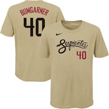 Nike Youth Nike Madison Bumgarner Sand Arizona Diamondbacks City Connect  Name & Number T-Shirt