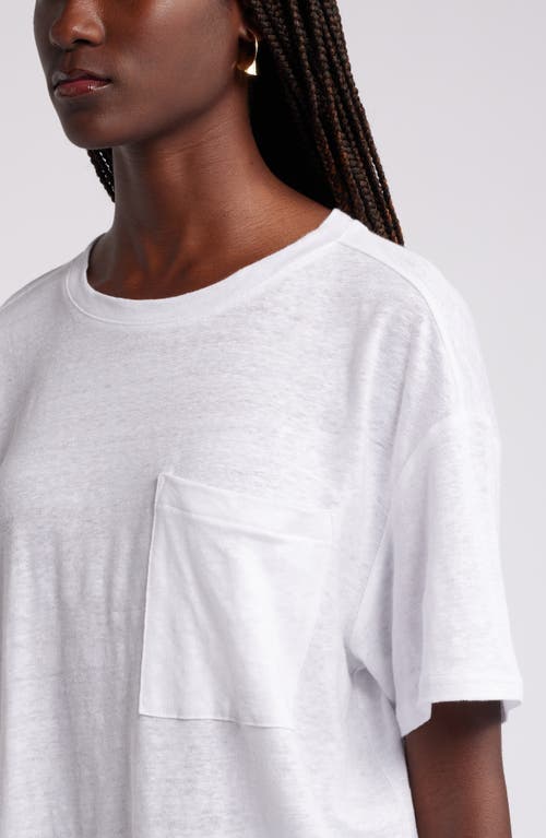 Shop Nordstrom Linen Pocket T-shirt In White