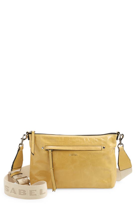 Isabel Marant Nessah Wardy Leather Crossbody Bag In Light Yellow