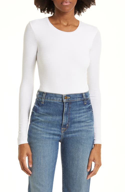 ATM Anthony Thomas Melillo Long Sleeve Bodysuit White at Nordstrom,