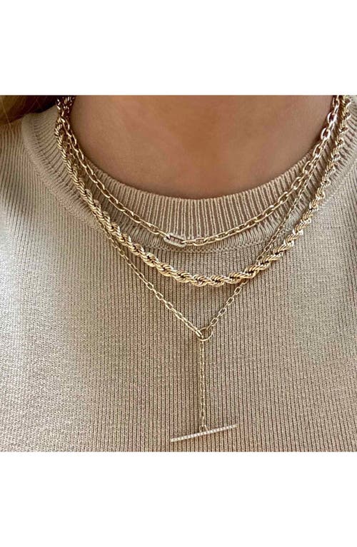 Shop Zoë Chicco Diamond Toggle Pendant Necklace In Yellow Gold