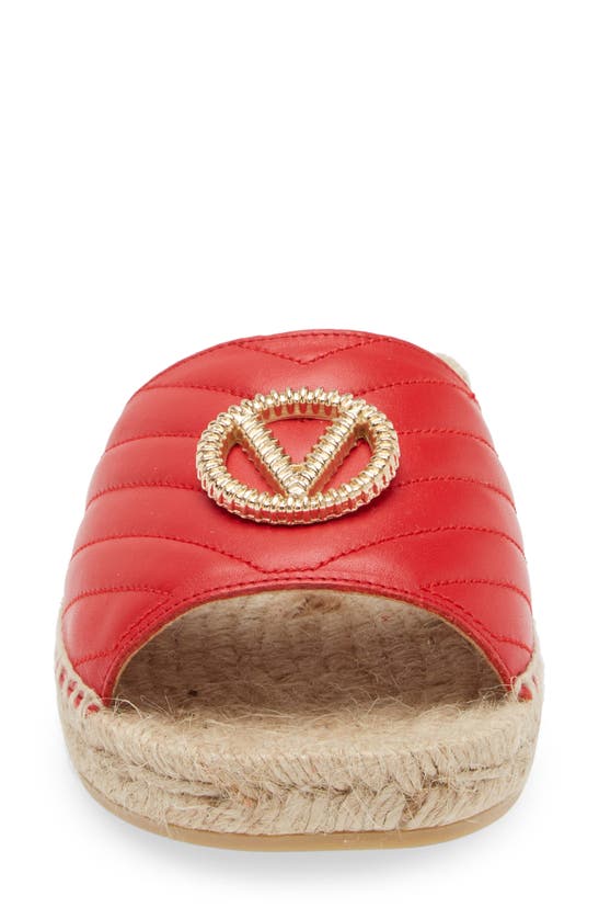 Shop Valentino By Mario Valentino Clavel Espadrille Slide Sandal In Red