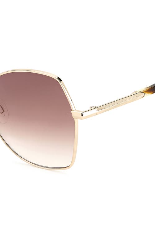 Shop Rag & Bone 57mm Gradient Irregular Sunglasses In Gold Havana