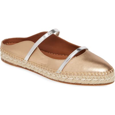 Malone Souliers Siena Espadrille Flat, Metallic