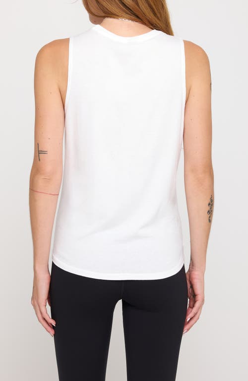 Shop Spiritual Gangster The Light Jade Cotton Blend Tank In White