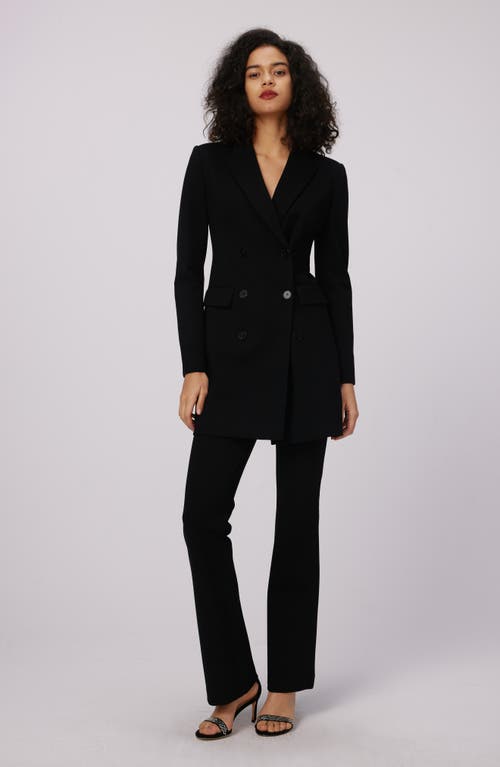 Shop Diane Von Furstenberg Virginia Double Breasted Long Jacket In Black