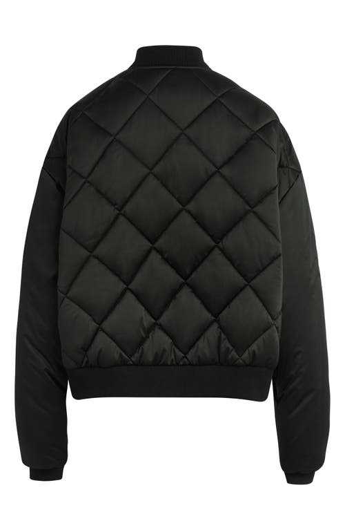 Favorite Daughter The Favorite Quilted Bomber Jacket In Black/black