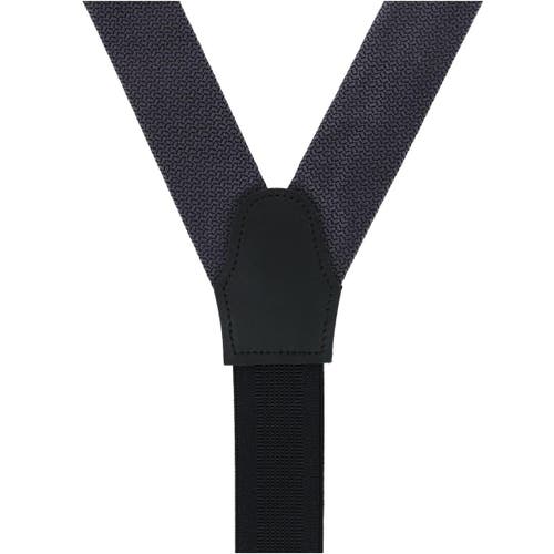 Trafalgar Big & Tall Monte Bello Interlocked Silk Formal Suspenders In Graphite