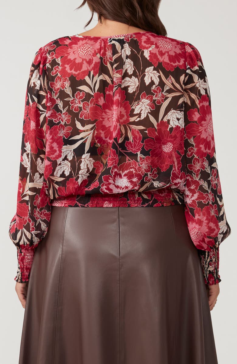 Estelle Petal Dream Floral Tie Hem Chiffon Top, Alternate, color, 