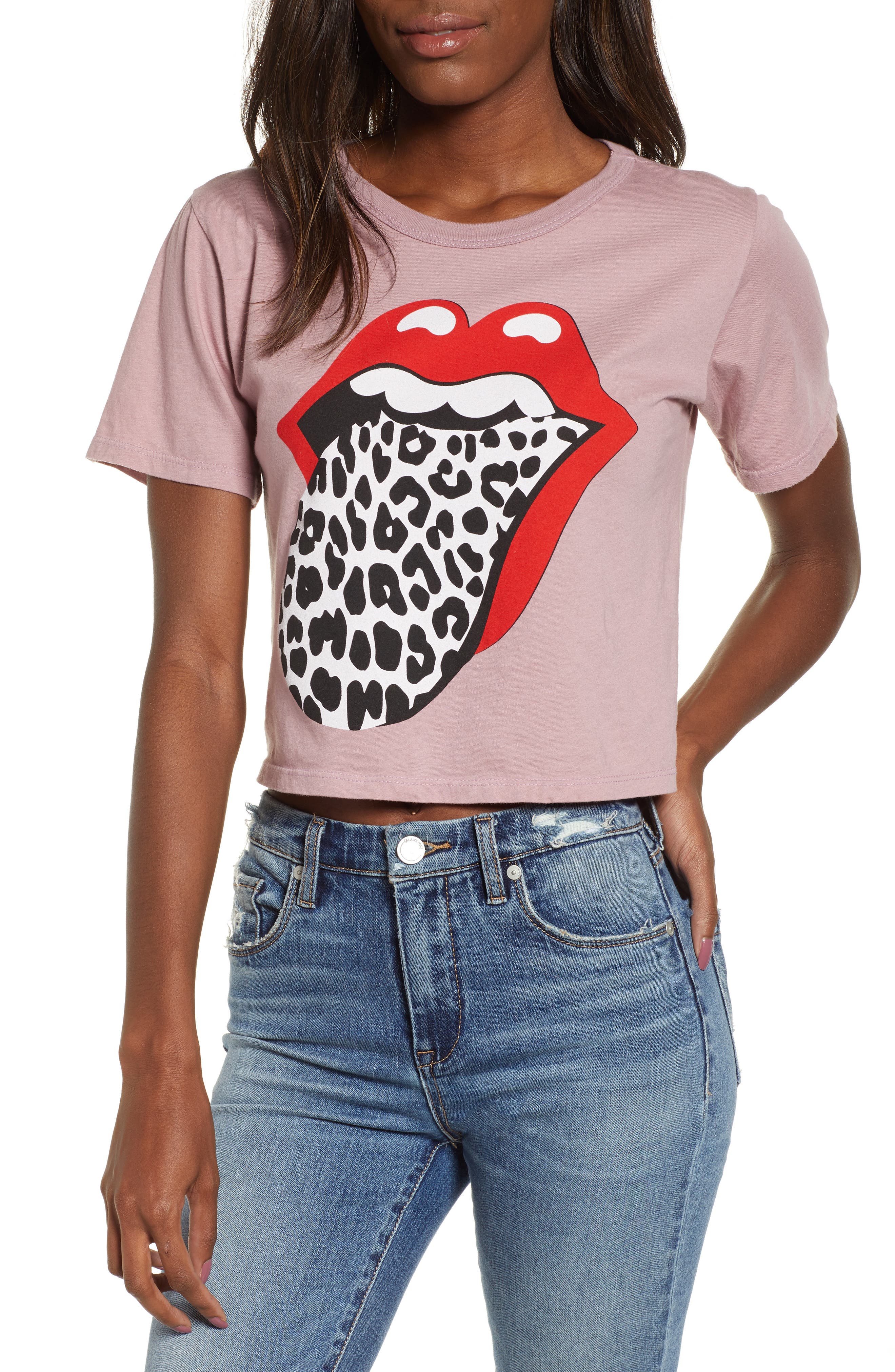 lips shirt with leopard tongue