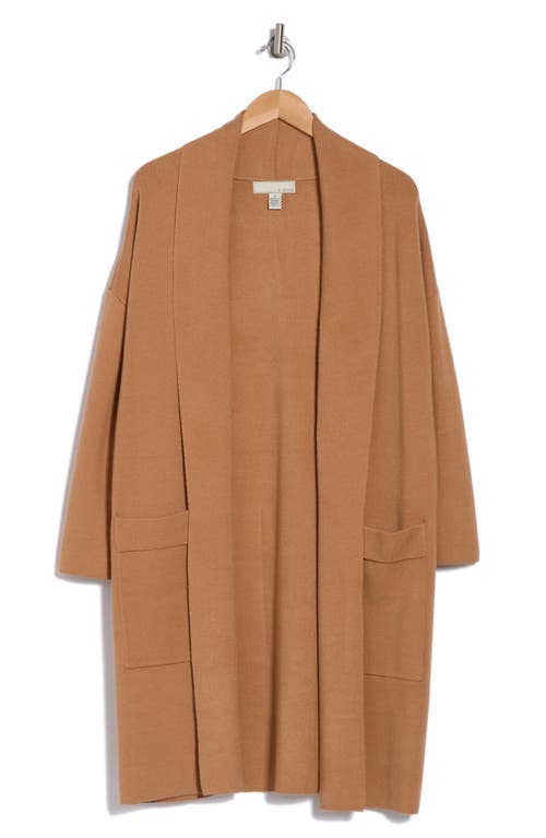 By Design Alicia Open Front Long Cardigan In Camel