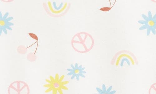 Tucker + Tate Kids' Cozy Sweatshirt In White Snow Peace Flowers