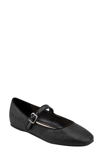 Marc Fisher Ltd Lailah Woven Mary Jane Flat In Black 001