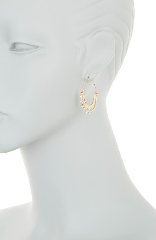 Shop Melrose And Market Sunray Hoop Earrings In Goldtone/enamel