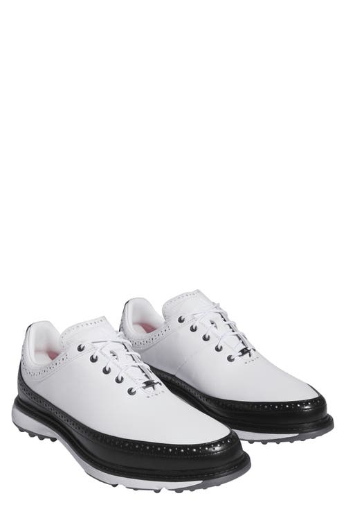 Modern Classic Spikeless Golf Shoe in White/Black/Bright Red