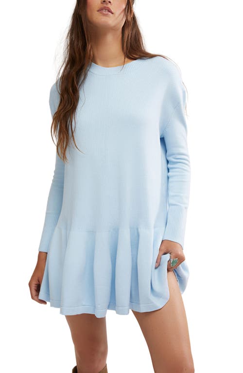 FREE PEOPLE FREE PEOPLE TIME ON MY SIDE RUFFLE RIB SWEATER DRESS 