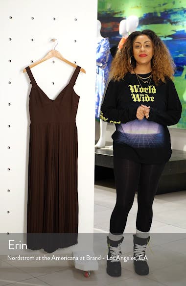 vince white pleated jumpsuit