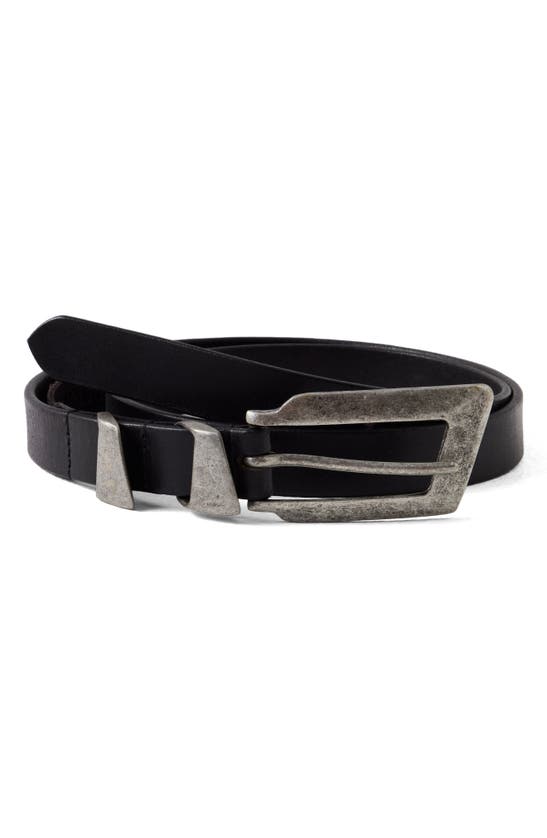 Free People We The Free Parker Leather Belt In Black