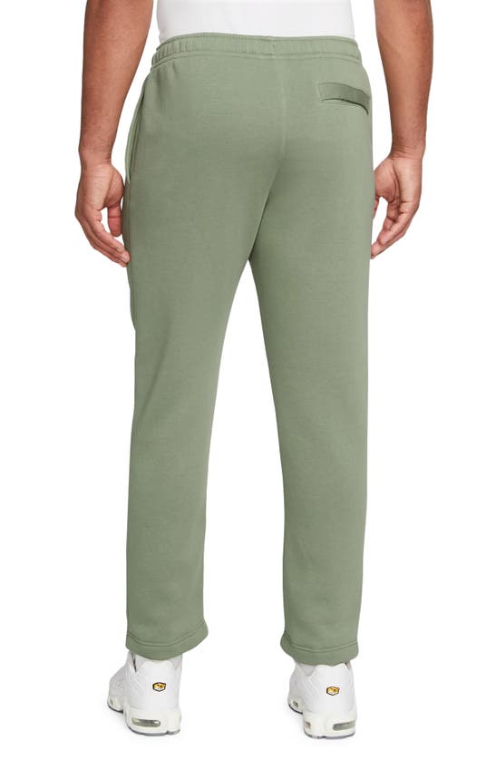 Shop Nike Sportswear Club Fleece Sweatpants In Oil Green/ White