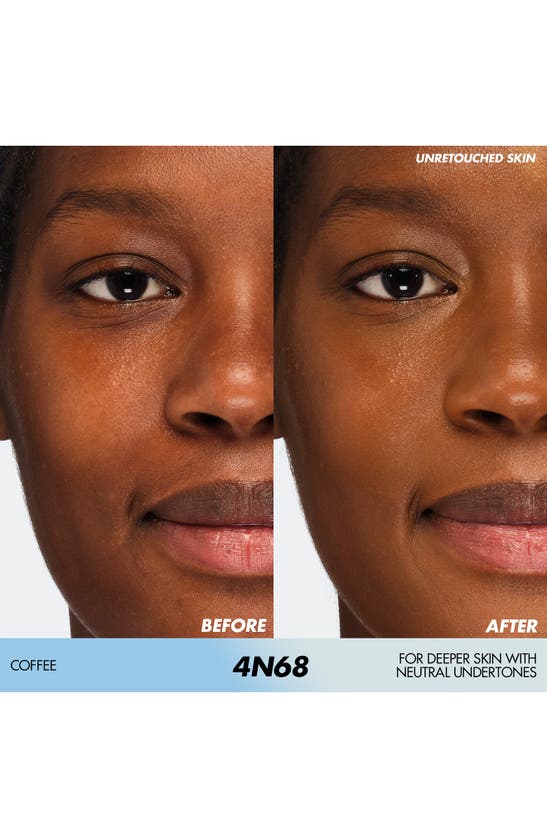 Make Up For Ever Hd Skin Hydra Glow Skin Care Foundation With Hyaluronic Acid In 4n68 - Coffee