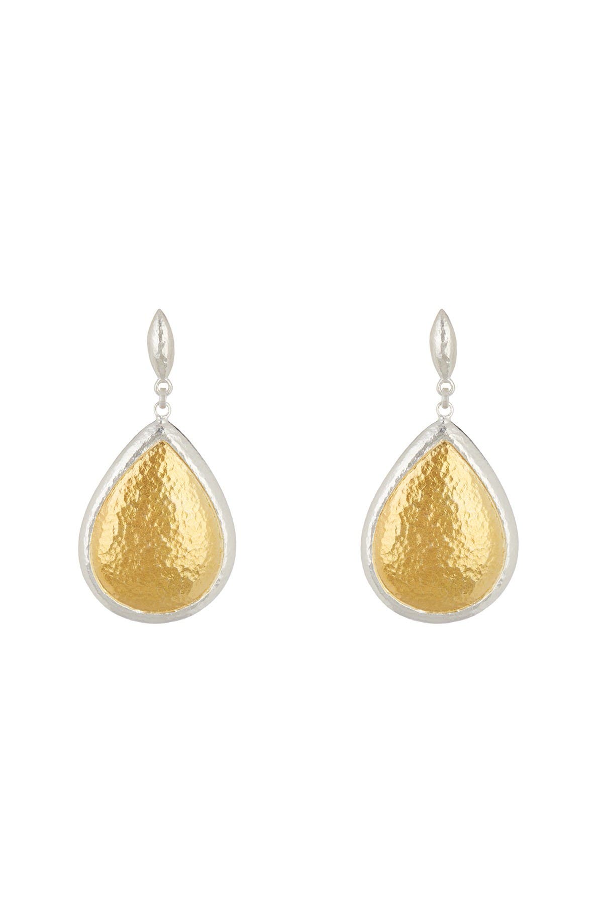 Gurhan 24k Gold & Sterling Silver Two-tone Pear Amulet Earrings In Metallic