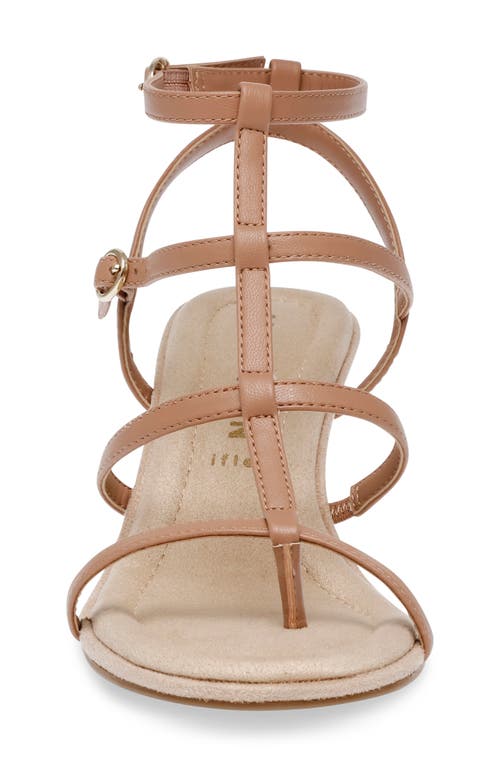 Shop Anne Klein Seville Cage Sandal In Tan Smooth