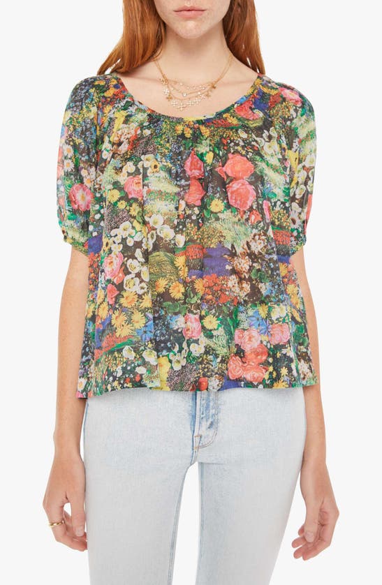 Shop Mother The Garden Party Tie Back Peasant Top In Pretty As A Picture