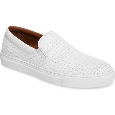 Aquatalia Ashlynn Embossed Slip-On Sneaker- White