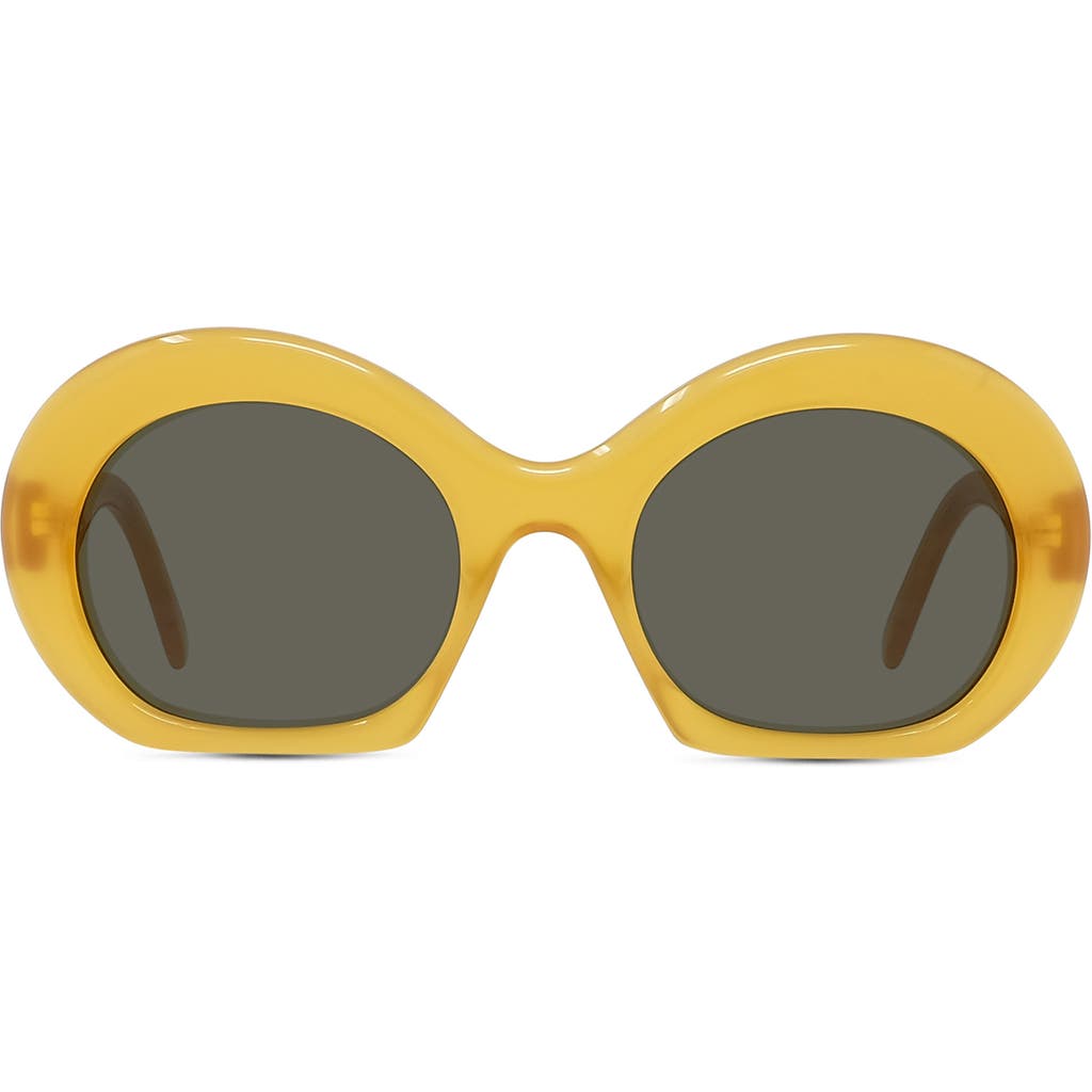 Loewe Curvy 54mm Round Sunglasses In Yellow