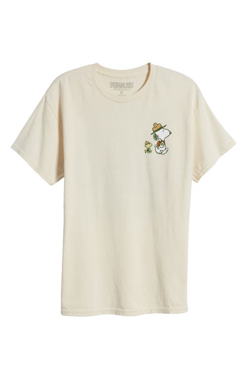 Shop Vinyl Icons Peanuts Hiking Oversize Cotton T-shirt In Natural