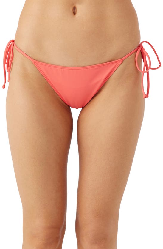 O'neill Saltwater Solids Maracas Side Tie Bikini Bottoms In Dubarry