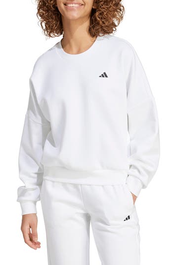 Adidas Originals Adidas Essentials Feel Cozy Sweatshirt In White