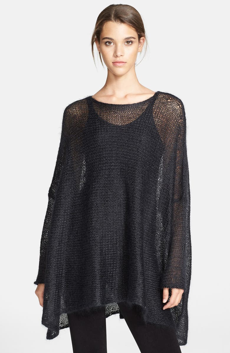 Donna Karan Collection Open Stitch Poncho Sweater | Nordstrom