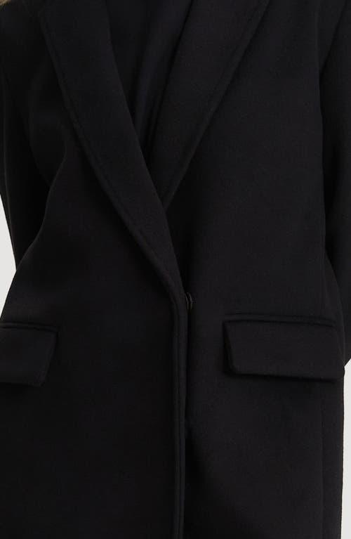 Noize Masa Notch Collar Coat In Black
