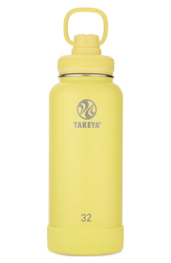 Shop Takeya Actives 32 Oz. Spout Water Bottle In Canary