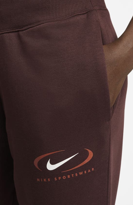 Shop Nike Phoenix Oversize High Waist Joggers In Earth