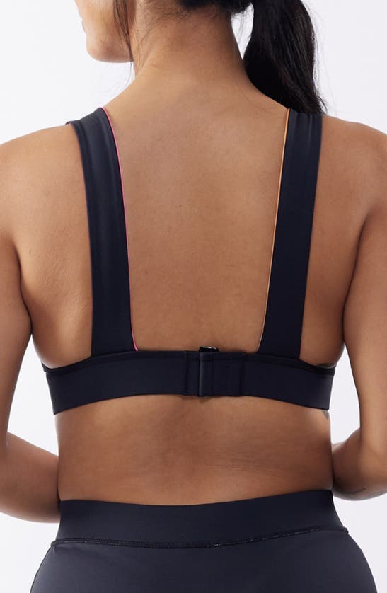 Tomboyx Reversible Plunge Bikini Top In Melting Rainbow