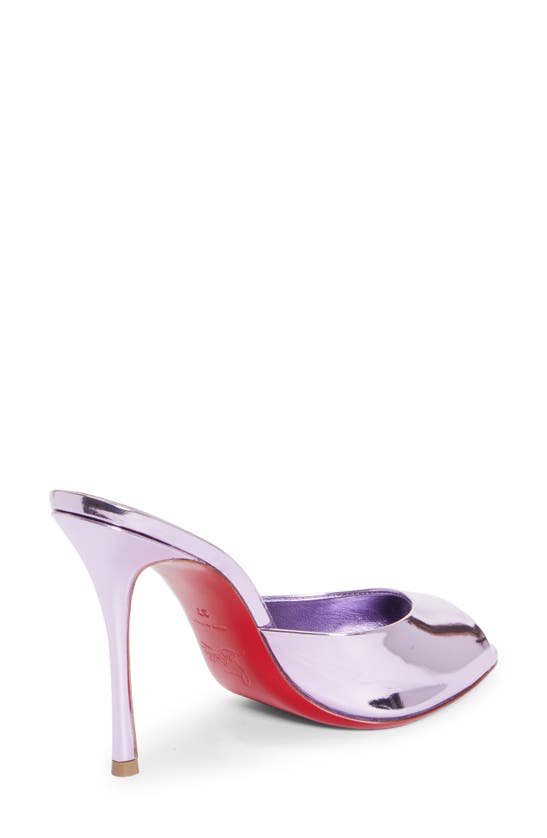 Shop Christian Louboutin Me Dolly Peep Toe Slide Sandal In Parme