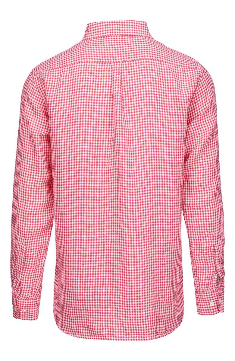 Swims Amalfi Gingham Linen Button-Up Shirt | Nordstrom